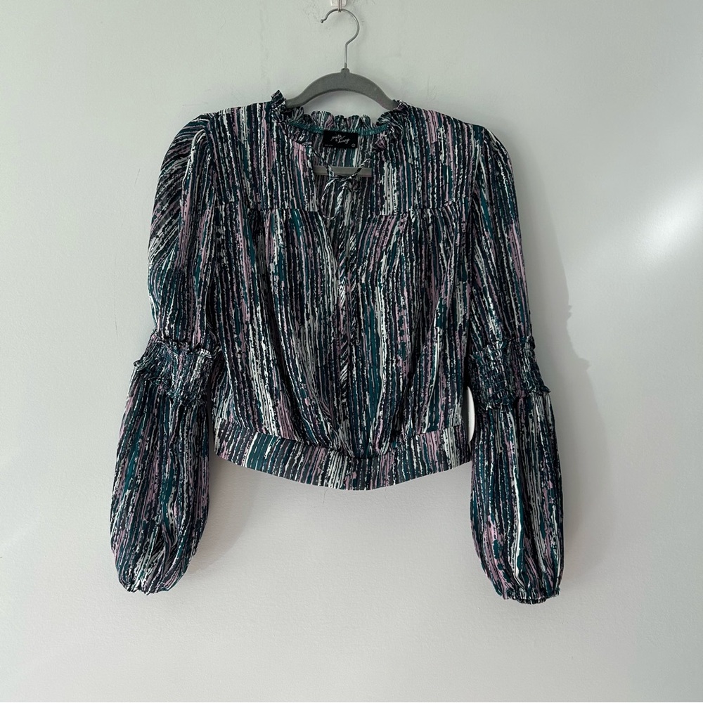 Milk & Honey|Striped Multicolor Women's Blouse sz Large